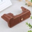 FUJIFILM X-T4 Brown PU Leather Camera Half Case 1/4" Thread Litchi Texture - 5