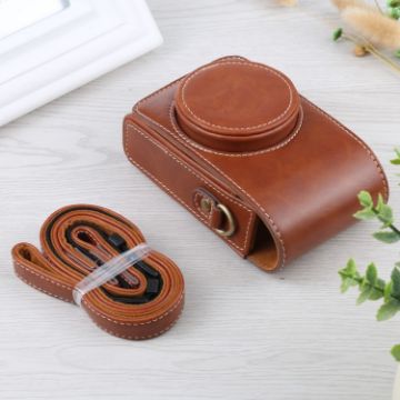 Brown PU Leather Camera Case for Ricoh GR III/GRII & Sony ZV-1/RX100 Series - 1