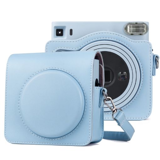 FUJIFILM instax Square SQ1 Blue PU Leather Camera Bag with Strap - 1