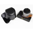 FUJIFILM X-A7/X-A20 PU Leather Camera Case Bag with Strap (Black) - 4