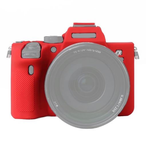 Sony A7R4 Red Soft Silicone Protective Case - Durable Camera Cover - 1