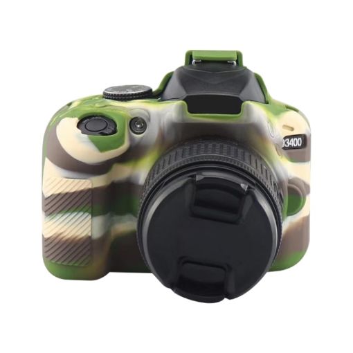 Camouflage Soft Silicone Case for Nikon D3400/D3300 - Protective Cover - 1