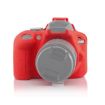 Red Soft Silicone Protective Case for Nikon D3400/D3300 Camera - 1