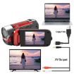HD 16MP Home Travel DV Camera, 16X Zoom, AU Plug, Red - 5