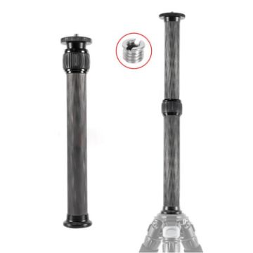 BEXIN P262C Carbon Fiber Tripod Extension Pole 235mm-396mm (Black) - 1