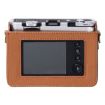 FUJIFILM instax mini Evo Leather Camera Case Bag with Strap (Brown) - 4