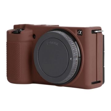 Sony ZV-E10 Soft Silicone Protective Case - Coffee Color Cover - 1