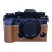 FUJIFILM X-T5 PU Leather Camera Half Case Base, 1/4" Thread, Coffee - 1