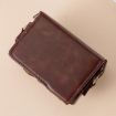 Sony ZV-1F Vlog Camera Leather Case Bag with Strap - Brown - 6