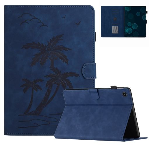 Samsung Galaxy Tab A8 10.5 2021 Coconut Tree Leather Case Blue - 1