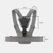 Adjustable 4 in 1 Body Mount Belt Chest Strap with Mount & Screw - Grey - 4