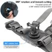 360 Phone Clamp Adjustable Body Mount Belt Chest Strap, 6 in 1 (Grey) - 5