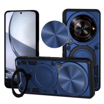 ZTE nubia Focus/Blade A75 5G Blue CD Texture Camshield Case with Holder - 1