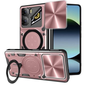 ZTE nubia Neo 3 Pink CD Texture Sliding Camshield Magnetic Case - 1