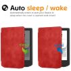 Pocketbook Verse/Verse Pro Retro Red Leather Tablet Case - Smart Cover - 6