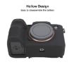 Sony ILCE7RM5/A7R5 Litchi Texture Silicone Protective Case Black - 7