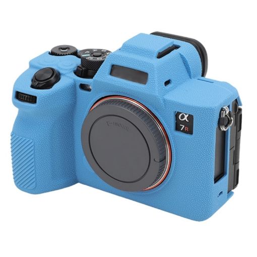 Sony ILCE7RM5/A7R5 Blue Litchi Texture Silicone Protective Case - 1