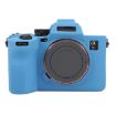 Sony ILCE7RM5/A7R5 Blue Litchi Texture Silicone Protective Case - 2