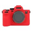 Sony ILCE7RM5/A7R5 Red Litchi Texture Silicone Protective Case - 2