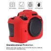 Canon EOS R6 Mark II Red Litchi Texture Silicone Protective Case - 4