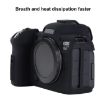 Canon EOS R6 Mark II Litchi Texture Silicone Protective Case - Black - 6