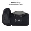Canon EOS R6 Mark II Litchi Texture Silicone Protective Case - Black - 7