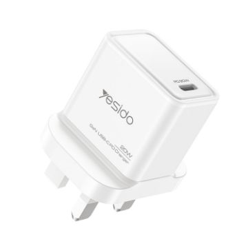 Yesido YC79 PD20W Dual Port Type-C GaN Charger, UK Plug - Fast Charging - 1