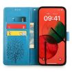 OPPO Find X8 Ultra Blue Leather Phone Case - Tree & Deer Embossed Design - 4