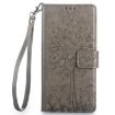 OPPO Find X8s Grey Leather Phone Case - Tree & Deer Embossed Design - 2