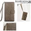 OPPO Find X8s Grey Leather Phone Case - Tree & Deer Embossed Design - 5