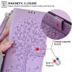 Realme 14 5G Purple Tree & Deer Embossed Leather Phone Case - 7