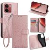 Realme P3 Ultra 5G Rose Gold Leather Case - Tree & Deer Embossed - 1