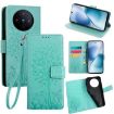 Vivo X200s Green Leather Phone Case - Tree & Deer Embossed Design - 1