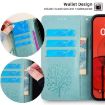 Vivo X200s Green Leather Phone Case - Tree & Deer Embossed Design - 6