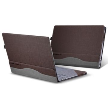 Microsoft Surface Laptop 6 15" PU Leather Case, Coffee Color Protective Cover - 1