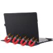 Microsoft Surface Laptop 6 13.5" Black Cloth Texture Leather Case Stand - 4