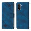 OnePlus Ace 5 Racing Blue Leather Phone Case - Skin-feel Embossed - 2