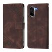 OnePlus Ace 5 Racing Brown Leather Phone Case - Skin-feel Embossed - 2