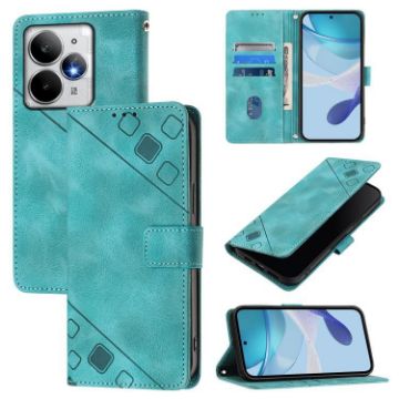 Realme Neo7 Turbo 5G Green Embossed Leather Phone Case Skin-feel - 1