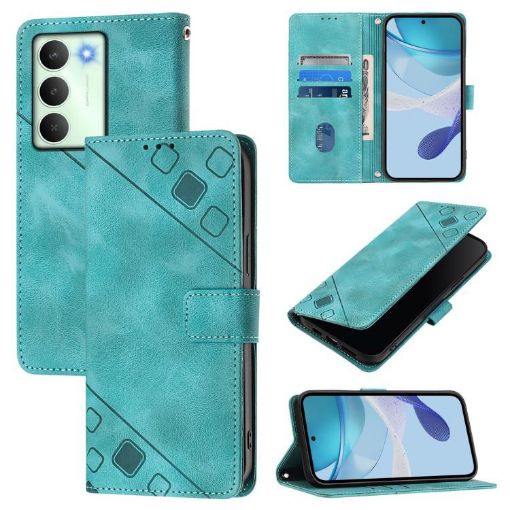 Realme V70/14x Global/C75 5G Green Embossed Leather Phone Case - 1