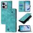Realme 14 5G/P3 5G India Green Embossed Leather Phone Case - 1