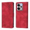 Realme 14 5G/P3 5G India Red Embossed Leather Phone Case - 2