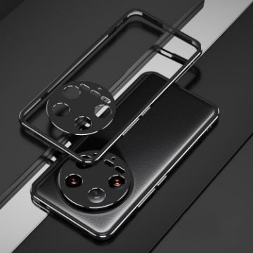Xiaomi 14 Ultra Aurora Lens Protector + Metal Frame Case (Black Silver) - 1