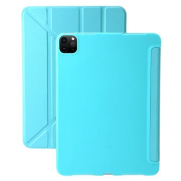 iPad Pro 13 2024 Mint Blue TPU Flip Leather Case with Holder - 1