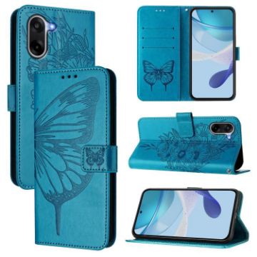 OnePlus Ace 5 Racing Butterfly Leather Phone Case - Blue - 1
