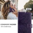 OnePlus Ace 5 Ultra Dark Purple Embossed Butterfly Leather Case - 7
