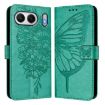 OnePlus Nord 4 5G Green Embossed Butterfly Leather Phone Case - 2