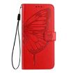 Realme 14 5G/P3 5G India Red Embossed Butterfly Leather Case - 3