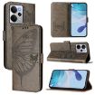 Realme 14 5G/P3 5G India Grey Embossed Butterfly Leather Case - 1