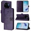 Realme Narzo 80/14 Pro 5G Embossed Butterfly Leather Case Dark Purple - 1